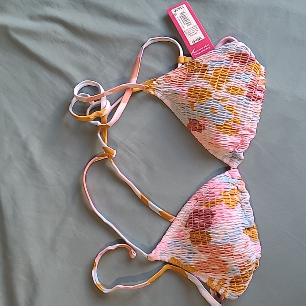 Ladies floral print bikini top